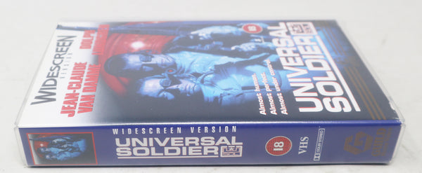 Vintage 1992 90s Universal Soldier Widescreen Pal VHS (Video Home System) Tape Jean-Claude Van Damme JCVD Dolph Lundgren Retro