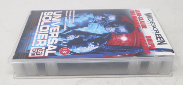 Vintage 1992 90s Universal Soldier Widescreen Pal VHS (Video Home System) Tape Jean-Claude Van Damme JCVD Dolph Lundgren Retro