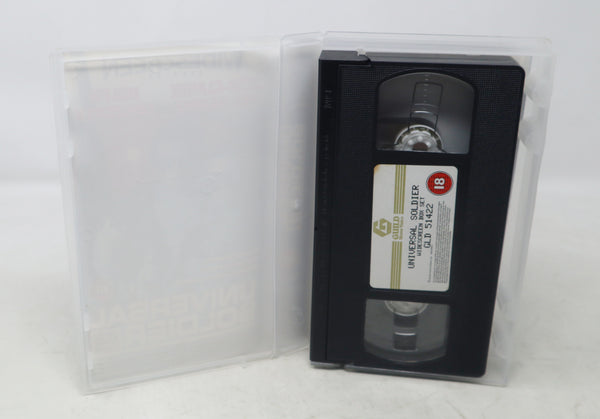 Vintage 1992 90s Universal Soldier Widescreen Pal VHS (Video Home System) Tape Jean-Claude Van Damme JCVD Dolph Lundgren Retro