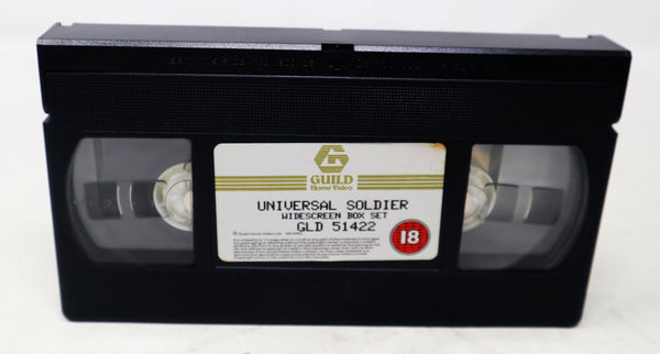Vintage 1992 90s Universal Soldier Widescreen Pal VHS (Video Home System) Tape Jean-Claude Van Damme JCVD Dolph Lundgren Retro