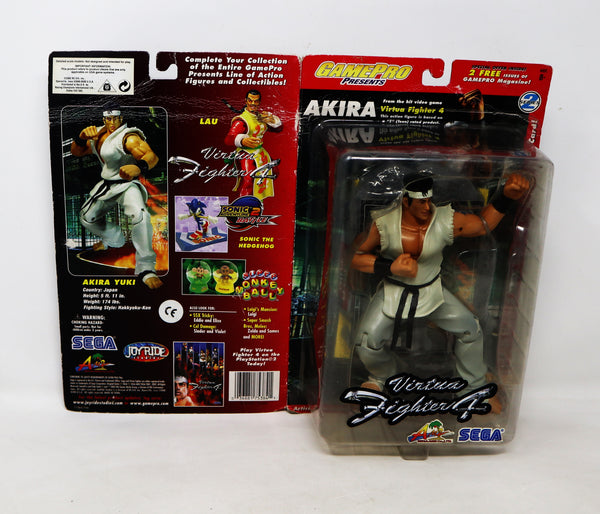 Vintage 2002 JoyRide Studios Sega Virtua Fighter 4 Akira Collectable Action Figure With Display Base MOC Carded Partly Sealed Retro