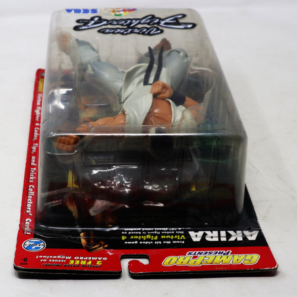 Vintage 2002 JoyRide Studios Sega Virtua Fighter 4 Akira Collectable Action Figure With Display Base MOC Carded Partly Sealed Retro