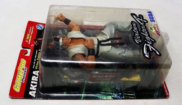 Vintage 2002 JoyRide Studios Sega Virtua Fighter 4 Akira Collectable Action Figure With Display Base MOC Carded Partly Sealed Retro