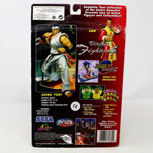 Vintage 2002 JoyRide Studios Sega Virtua Fighter 4 Akira Collectable Action Figure With Display Base MOC Carded Partly Sealed Retro