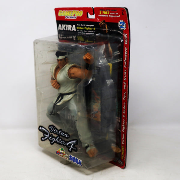 Vintage 2002 JoyRide Studios Sega Virtua Fighter 4 Akira Collectable Action Figure With Display Base MOC Carded Partly Sealed Retro
