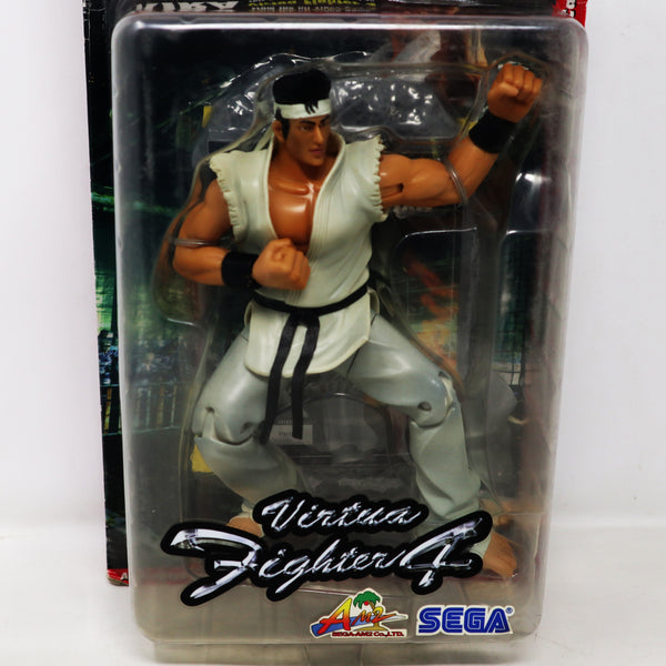 Vintage 2002 JoyRide Studios Sega Virtua Fighter 4 Akira Collectable Action Figure With Display Base MOC Carded Partly Sealed Retro