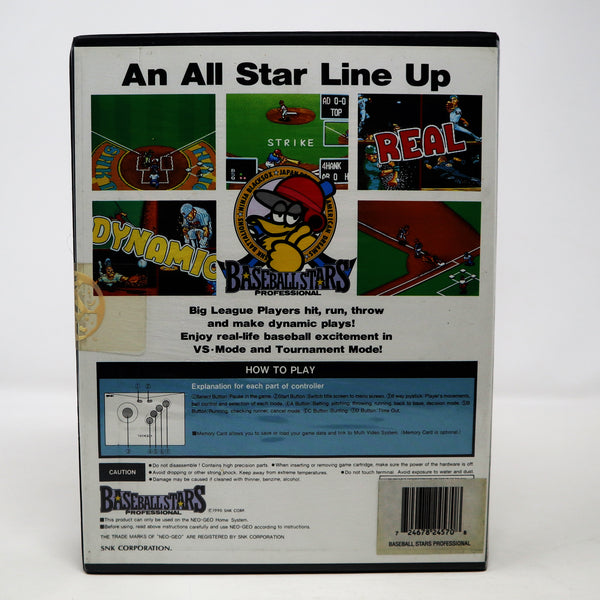 Vintage 1990 90s SNK Neo-Geo AES Baseball Stars Professional Video Game Japan Sealed Rare