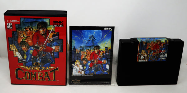 Vintage 1990 90s SNK Neo-Geo AES Ninja Combat 46 MEGA Super High Tech Fighting Video Game Japan Rare