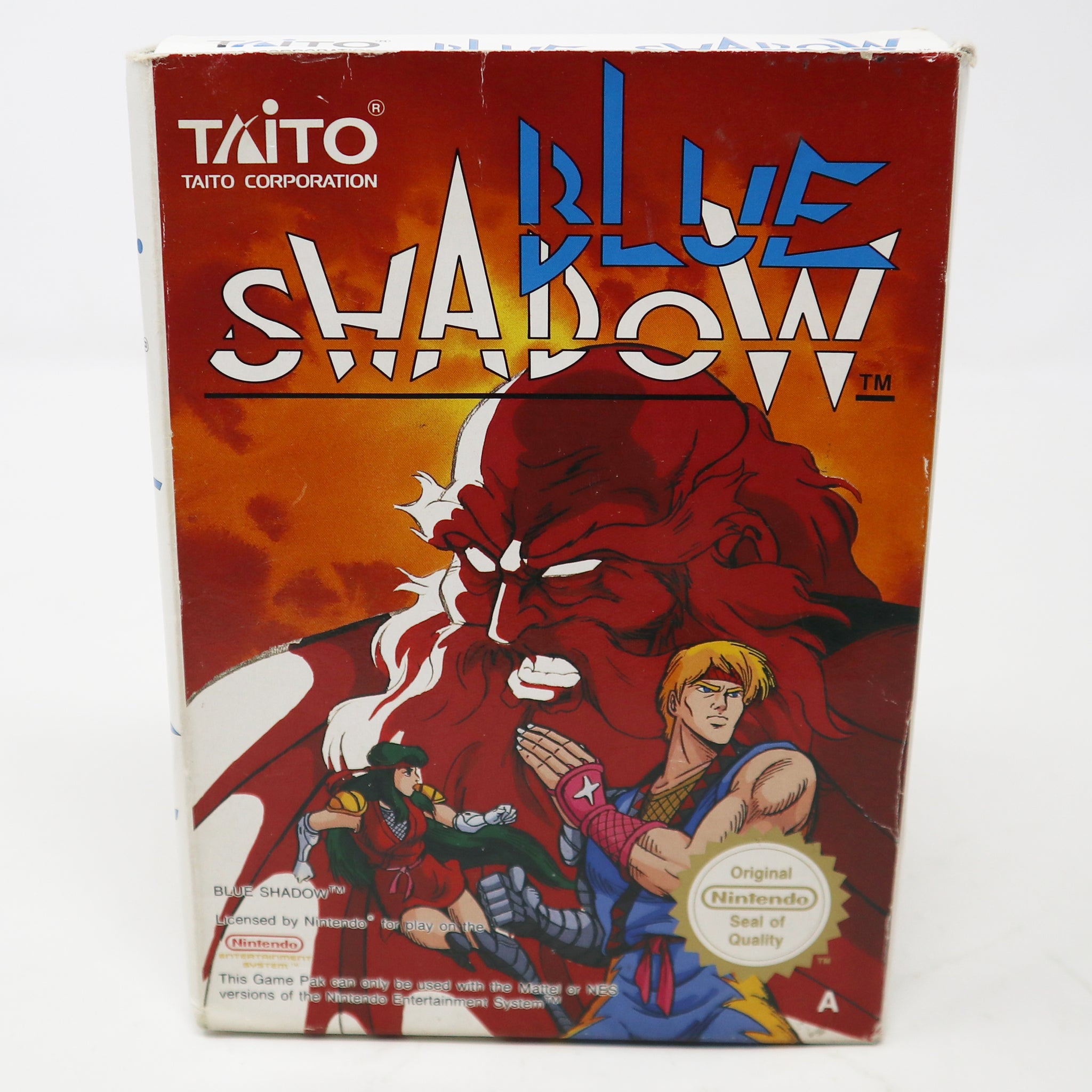 Vintage 1990s Nintendo Entertainment System NES Blue Shadow Video Game Boxed Pal A