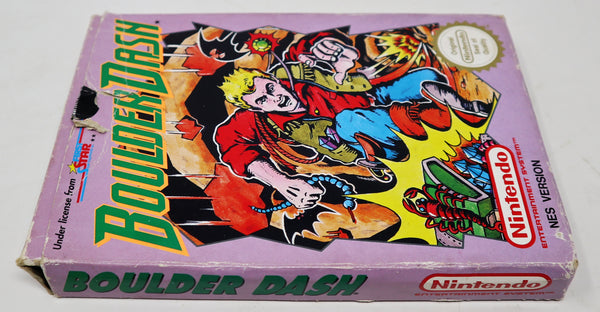 Vintage 1990 90s Nintendo Entertainment System NES Boulder Dash Video Game Boxed Pal