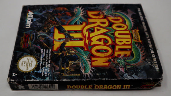 Vintage 1990 90s Nintendo Entertainment System NES Double Dragon III 3 The Sacred Stones Arcade Fighting Video Game Boxed Pal A