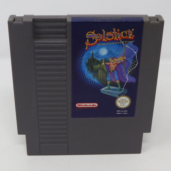 Vintage 1991 90s Nintendo Entertainment System NES Solstice The Quest For The Staff Of Demnos Video Game Boxed Pal