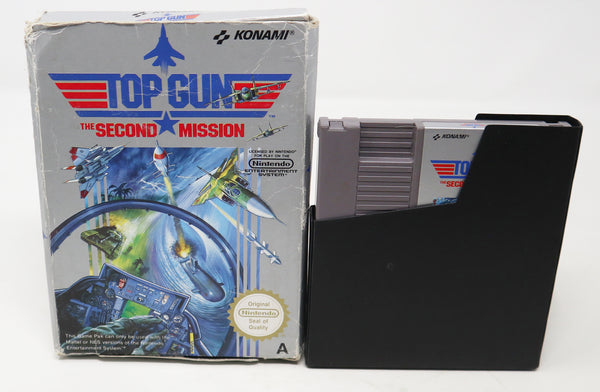 Vintage 1991 90s Nintendo Entertainment System NES Top Gun The Second Mission Video Game Boxed Pal A