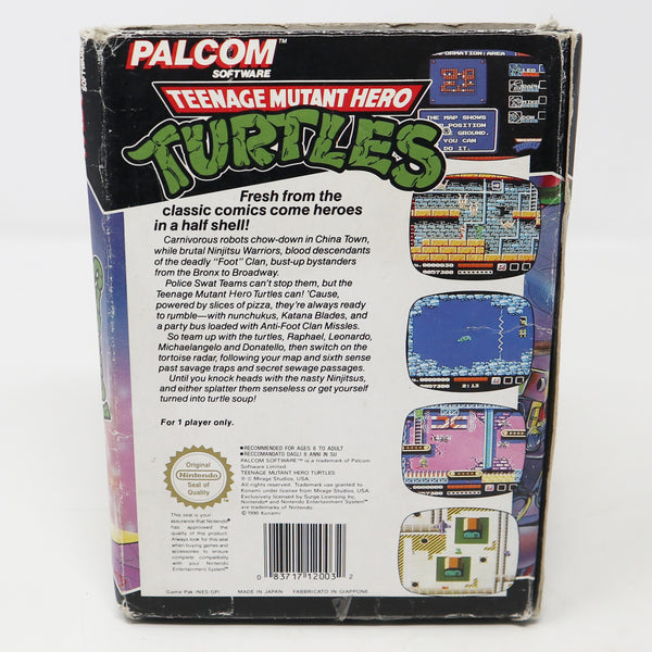 Vintage 1990 90s Nintendo Entertainment System NES Teenage Mutant Hero Turtles TMHT Video Game Boxed Pal A