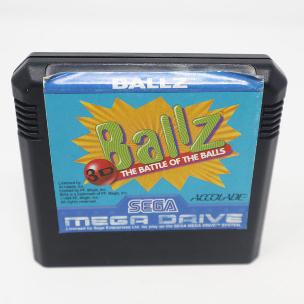 Vintage 1994 90s Sega Mega Drive Megadrive Ballz 3D The Battle Of The Balls Cartridge Video Game PAL 1 or 2 Players