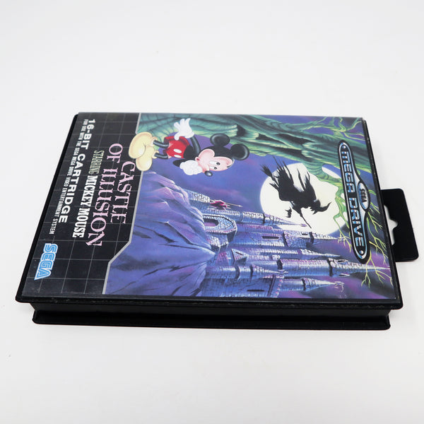 Vintage 1990 90s Sega Mega Drive Megadrive Castle Of Illusion Starring Mickey Mouse 16-Bit Cartridge Video Game PAL 1 Player