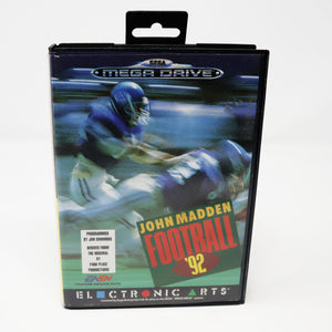 Vintage 1991 90s Sega Genesis Mega Drive Megadrive John Madden Football '92 16-Bit Cartridge Video Game PAL 1 or 2 Players