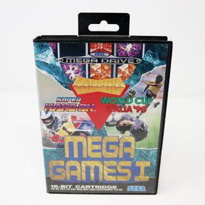 Vintage 1992 90s Sega Mega Drive Megadrive Mega Games I 1 (Super Hang-On, World Cup Italia '90 & Columns) 16-Bit Cartridge Video Game PAL 1 Player