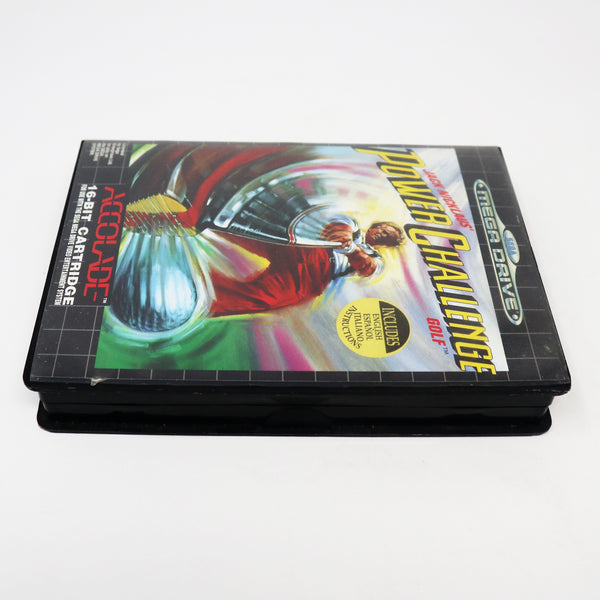 Vintage 1993 90s Sega Mega Drive Megadrive Jack Nicklaus' Power Challenge Golf 16-Bit Cartridge Video Game Boxed Pal 1-4 Players