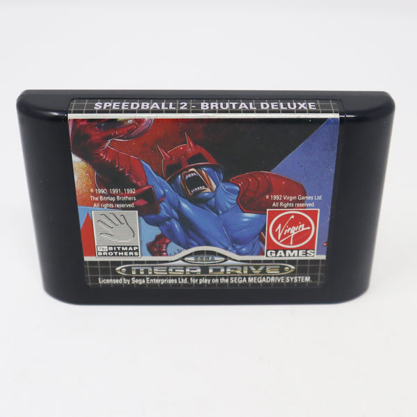 Vintage 1992 90s Sega Mega Drive Megadrive Speedball 2 16-Bit Cartridge Video Game PAL 1 or 2 Players