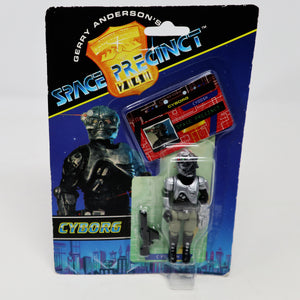 Vintage 1994 90s Vivid Imaginations Gerry Anderson's Space Precinct Cyborg Robot 3.5" Action Figure Carded MOC