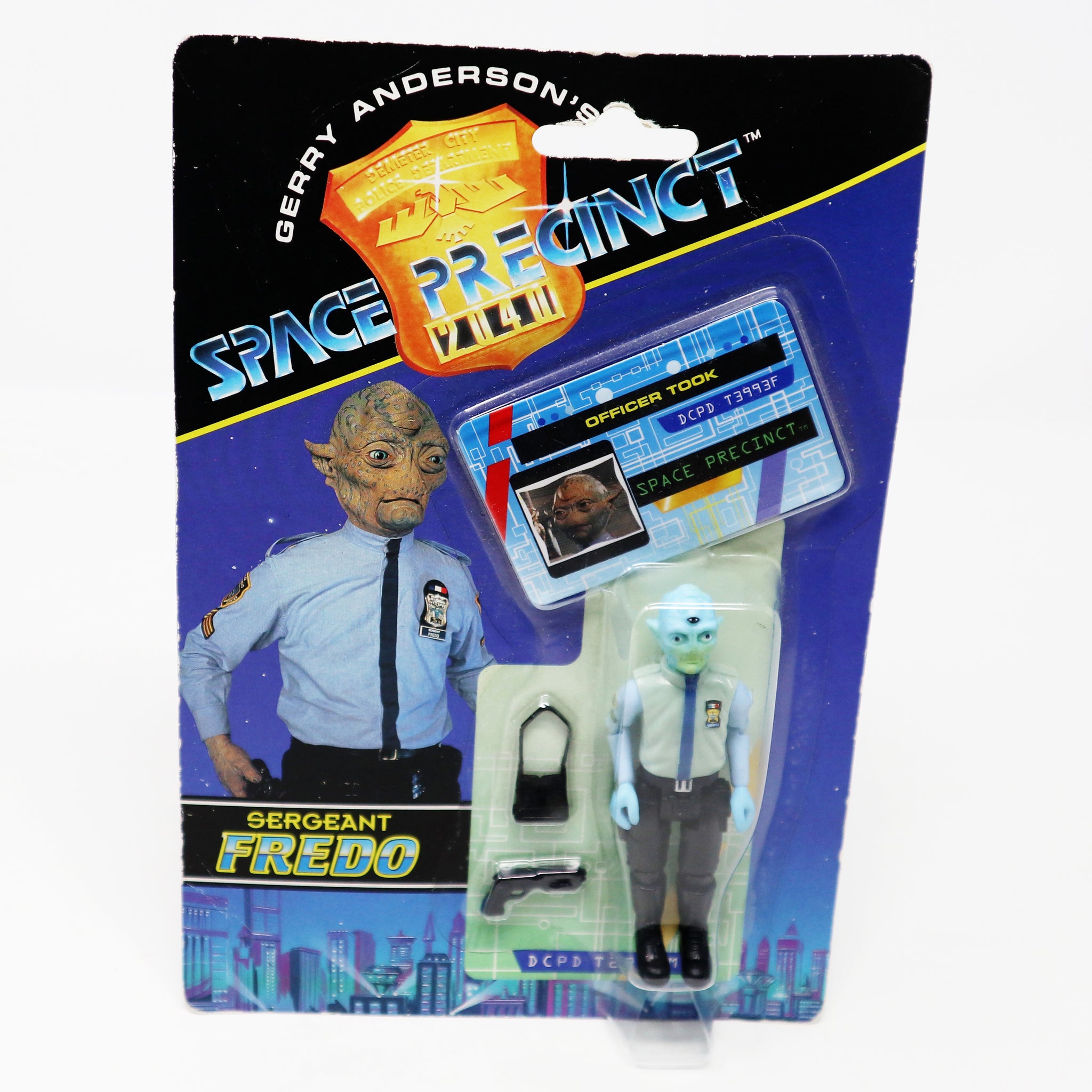 Vintage 1994 90s Vivid Imaginations Gerry Anderson's Space Precinct Fredo 3.5" Action Figure Carded MOC