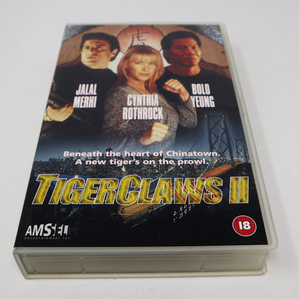 Vintage 1999 90s Tiger Claws II 2 VHS Video Home System Tape Rare Big Box Version Jahal Merhi Cynthia Rothrock Bolo Yeung Martial Arts Rare Blockbuster Video Ex-Rental