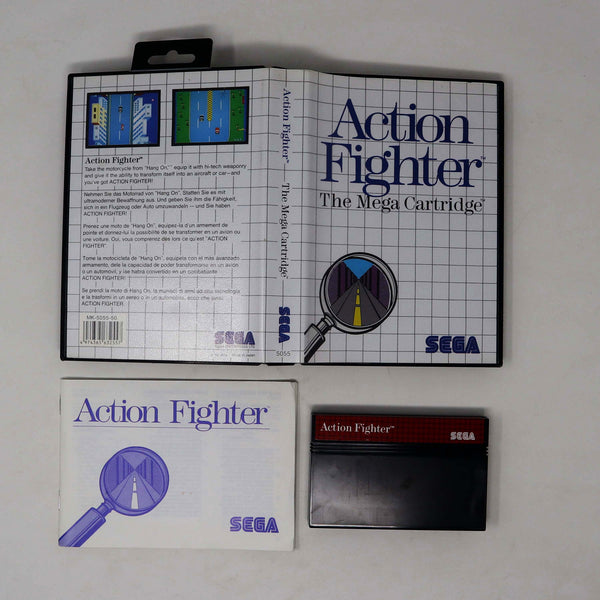 Vintage 1987 80s Sega Master System Action Fighter The Mega Cartridge Video Game Pal 2 Players