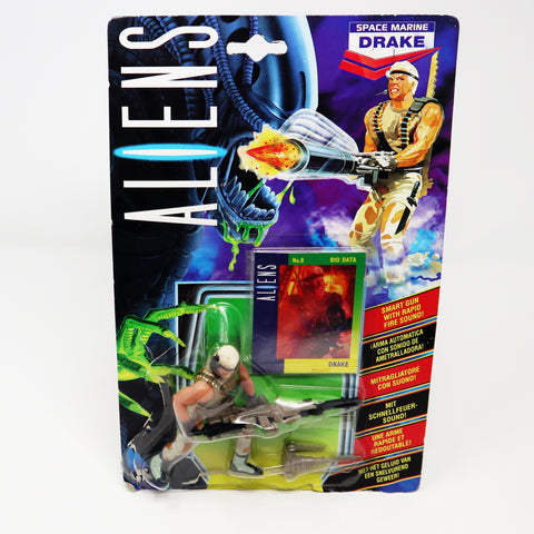 Vintage 1992 90s Kenner Aliens Space Marine Drake Action Figure Carded MOC Partially Opened