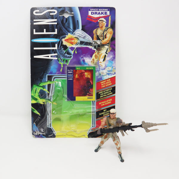 Vintage 1992 90s Kenner Aliens Space Marine Drake Action Figure Carded MOC Partially Opened
