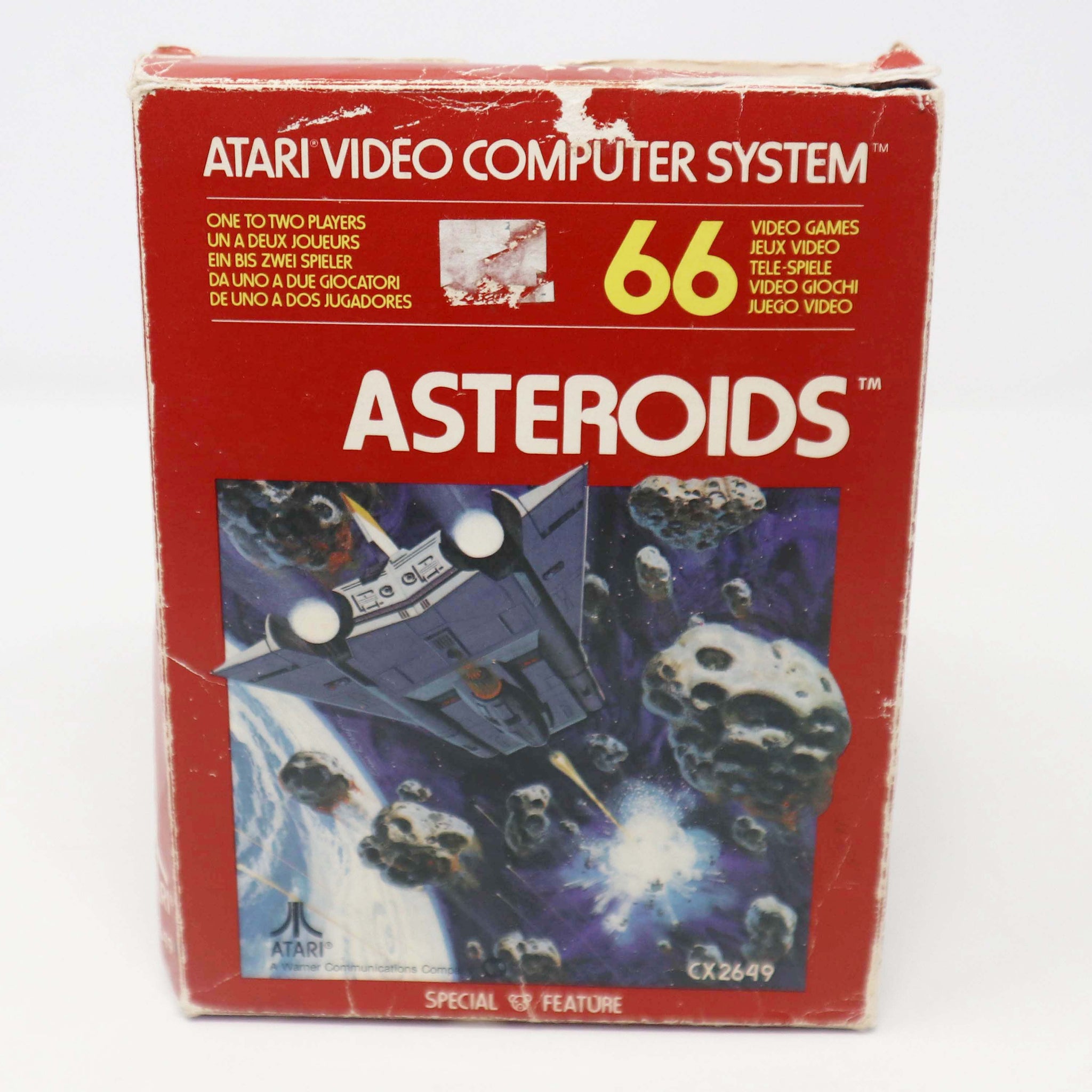 Vintage 1979 70s Atari 2600 Asteroids CX2649 Video Game Cartridge For The Atari Video Computer System Boxed