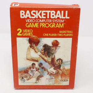 Vintage 1978 70s Atari 2600 Basketball CX2624 Video Game Cartridge For The Atari Video Computer System Boxed