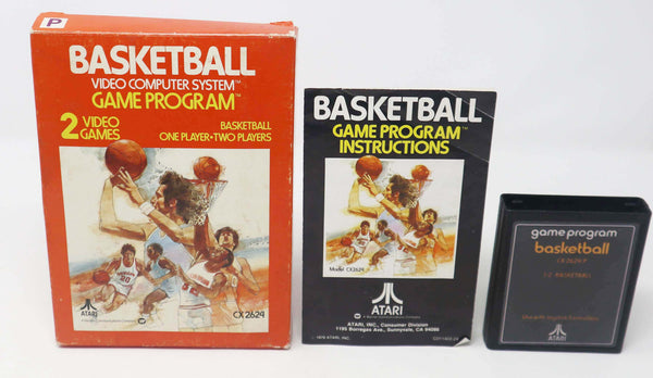 Vintage 1978 70s Atari 2600 Basketball CX2624 Video Game Cartridge For The Atari Video Computer System Boxed