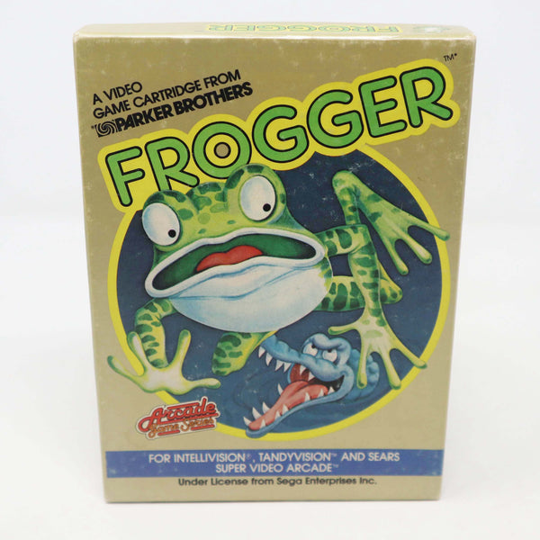 Vintage 1983 80s Atari 2600 Parker Frogger No. 6300 Arcade Video Game Cartridge For The Atari Video Computer System Intellivision Tandyvision And Sears Super Video Arcade Boxed
