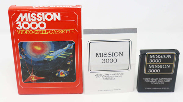 Vintage Atari 2600 Mission 3000 Video Game Cartridge For The Atari Video Computer System Boxed