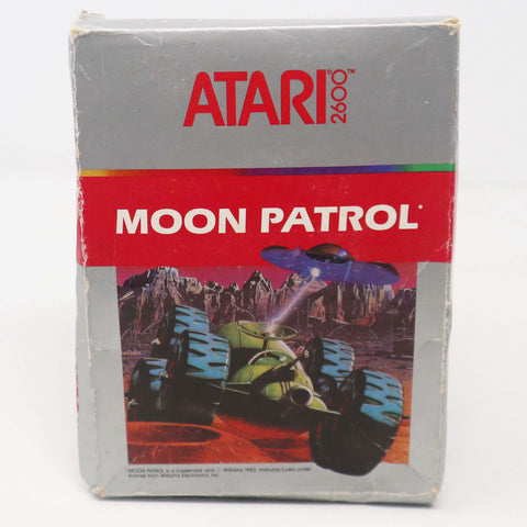 Vintage 1987 80s Atari 2600 Moon Patrol CX26492 Video Game Cartridge For The Atari Video Computer System Boxed