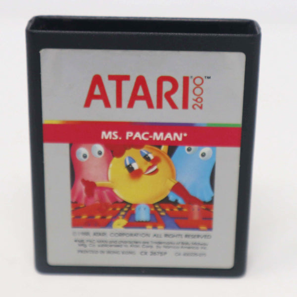 Vintage 1987 80s Atari 2600 Ms. Pac-Man CX2675 Video Game Cartridge For The Atari Video Computer System Boxed