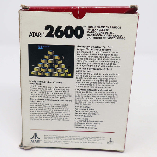 Vintage 1988 80s Atari 2600 Q*bert Qbert CX26150P Video Game Cartridge For The Atari Video Computer System Boxed