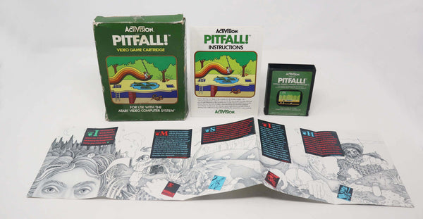 Vintage 1982 80s Atari 2600 Activision Presents Pitfall! (Pitfall Harry's Jungle Adventure) Video Game Cartridge For The Atari Video Computer System Boxed