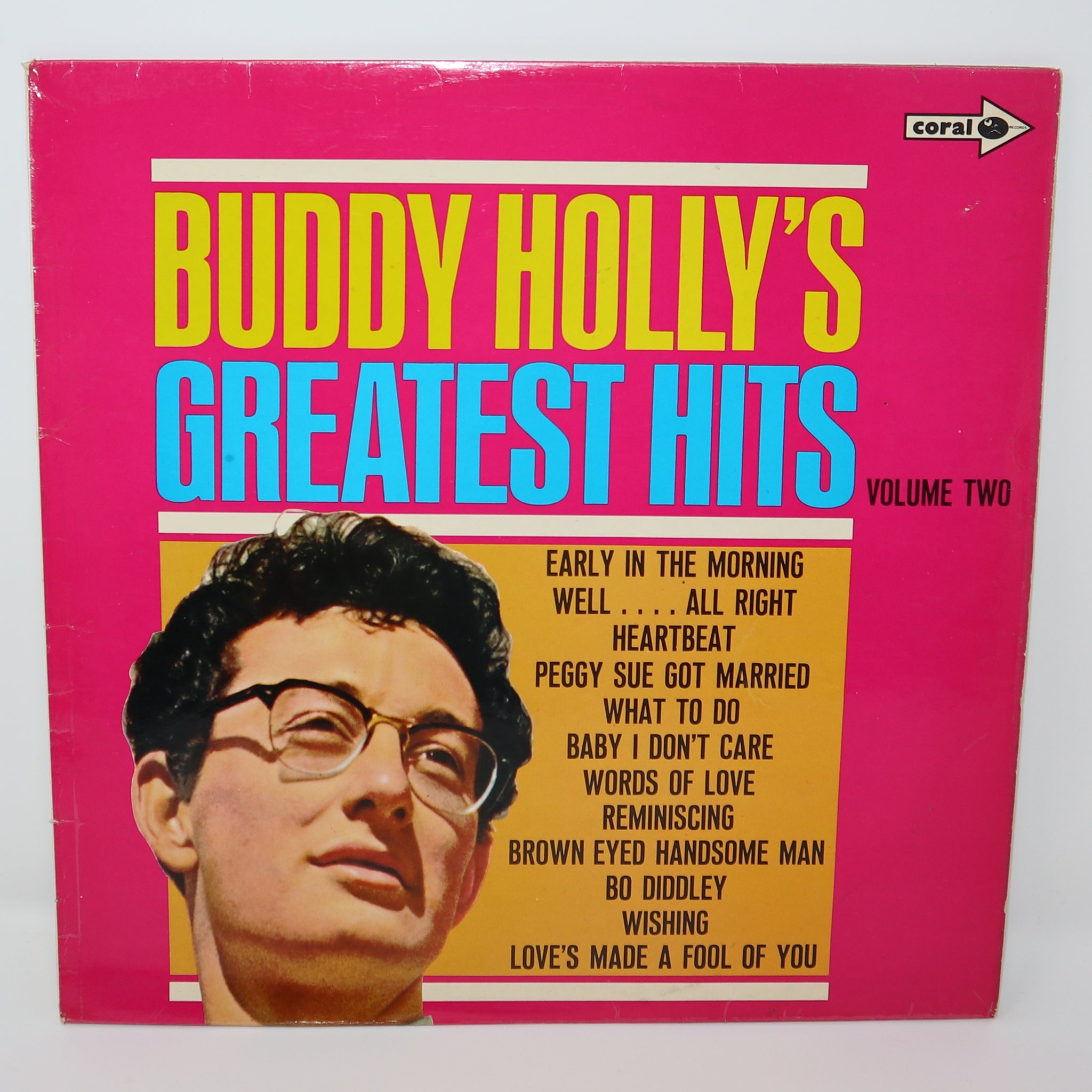 Vintage 1970 70s Coral MCA Records Buddy Holly's Greatest Hits Volume Two 2 Compilation LP Album Vinyl Record Mono