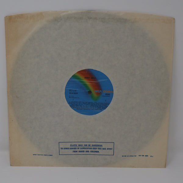 Vintage 1975 70s MCA Coral Records Rainbow Series Buddy Holly - Buddy Holly LP Album Vinyl Record UK Reissue Mono Textured Sleeve Version