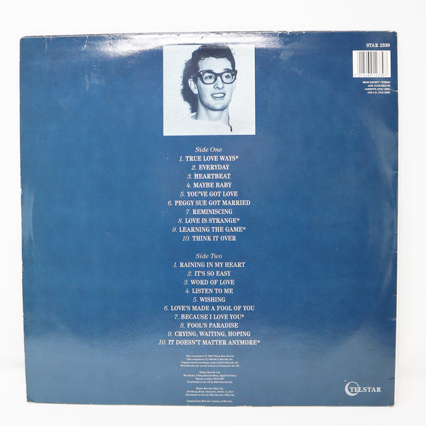 Vintage 1989 80s Telstar Records Buddy Holly - True Love Ways Compilation 12" LP Album Vinyl Record UK Version