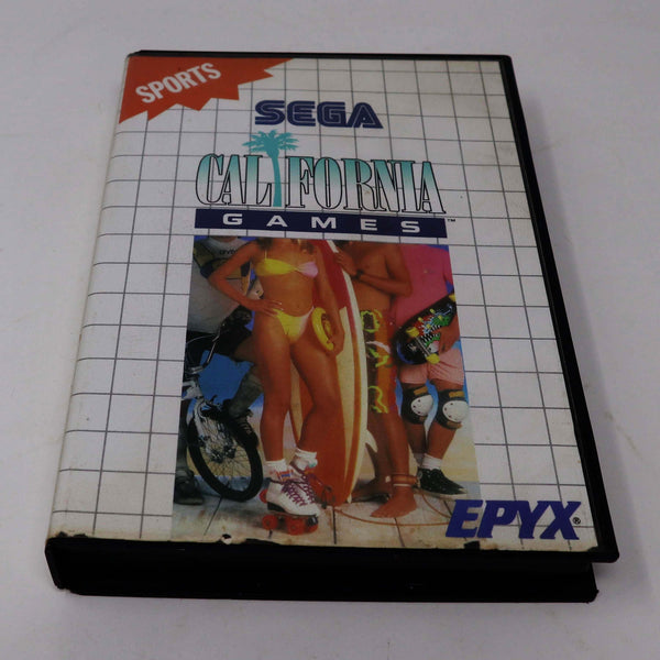 Vintage 1989 80s Sega Master System California Games Cartridge Video Game Pal Sports 1-8 Players