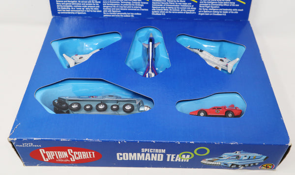 Vintage 1993 90s Vivid Imaginations Captain Scarlet And The Mysterons 51006 Spectrum Command Team Vehicle Set Complete Boxed Gerry Anderson