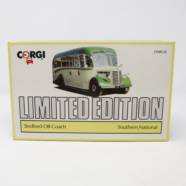 Vintage 1990 90s Corgi Bedford OB Coach Southern National Bus D949/24 Die-Cast Model Collectable Boxed Limited Edition Rare