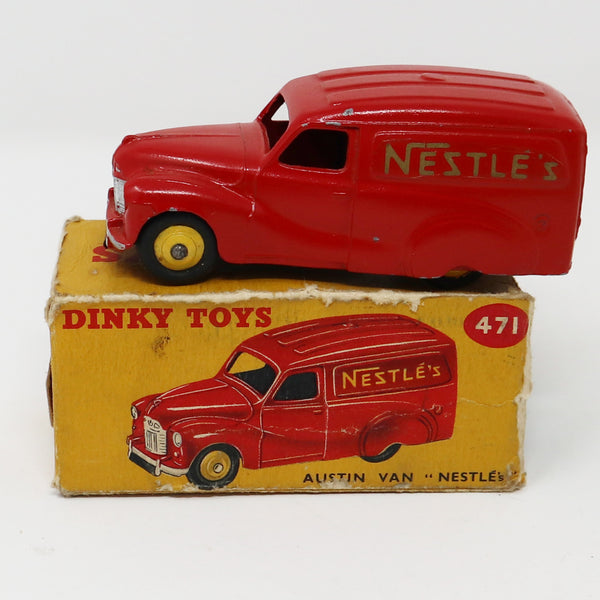 Vintage Meccano Dinky Toys 471 Austin Van Nestles Die-Cast Vehicle Boxed