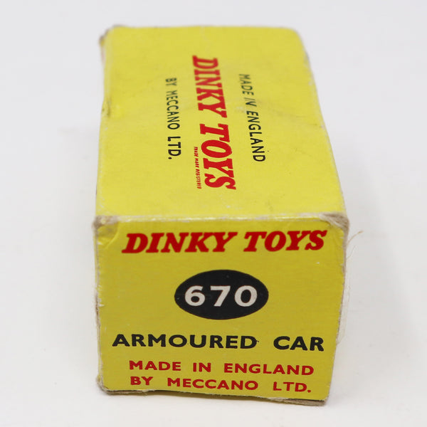 Vintage Meccano Dinky Toys 670 Armoured Car Die-Cast Vehicle Boxed