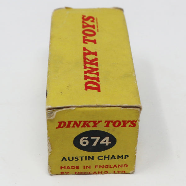 Vintage Meccano Dinky Toys 674 Austin Champ Die-Cast Vehicle Boxed
