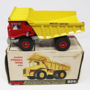 Vintage Meccano Dinky Toys 924 Aveling-Barford 'Centaur' Dump Truck Die-Cast Vehicle Boxed