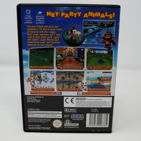 Vintage 2001 Nintendo Gamecube Super Monkey Ball Video Game PAL 1-4 Players